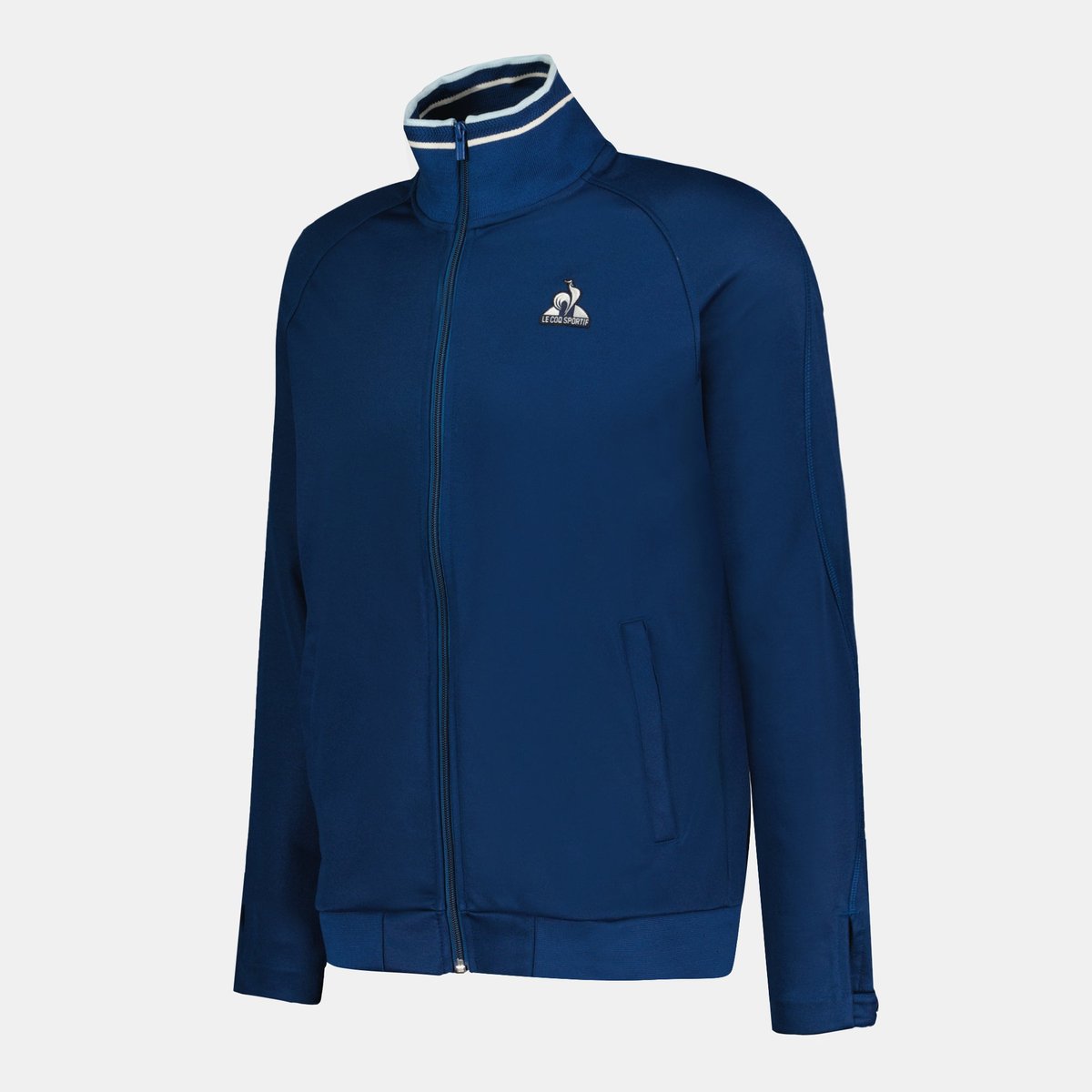 Sweat zippé Héritage blanc, LE COQ SPORTIF