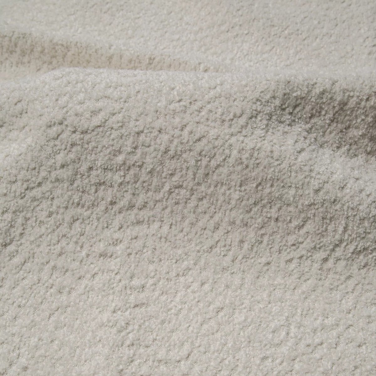 Canapé angle gauche convertible 5 places en tissu bouclette MYRA crème, SIA HOME