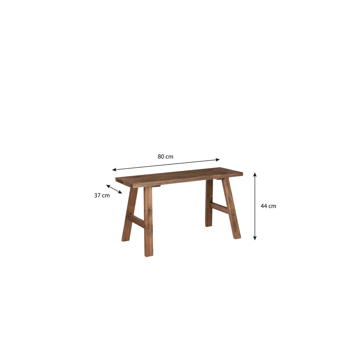 Banc H44 cm BOLD brun, MICA DECORATIONS