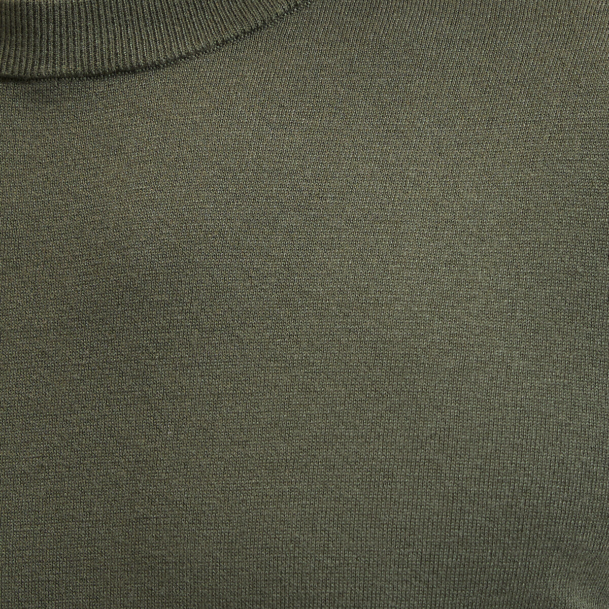 T-Shirt aus Strick mit Rundhalsausschnitt khaki, LA REDOUTE COLLECTIONS