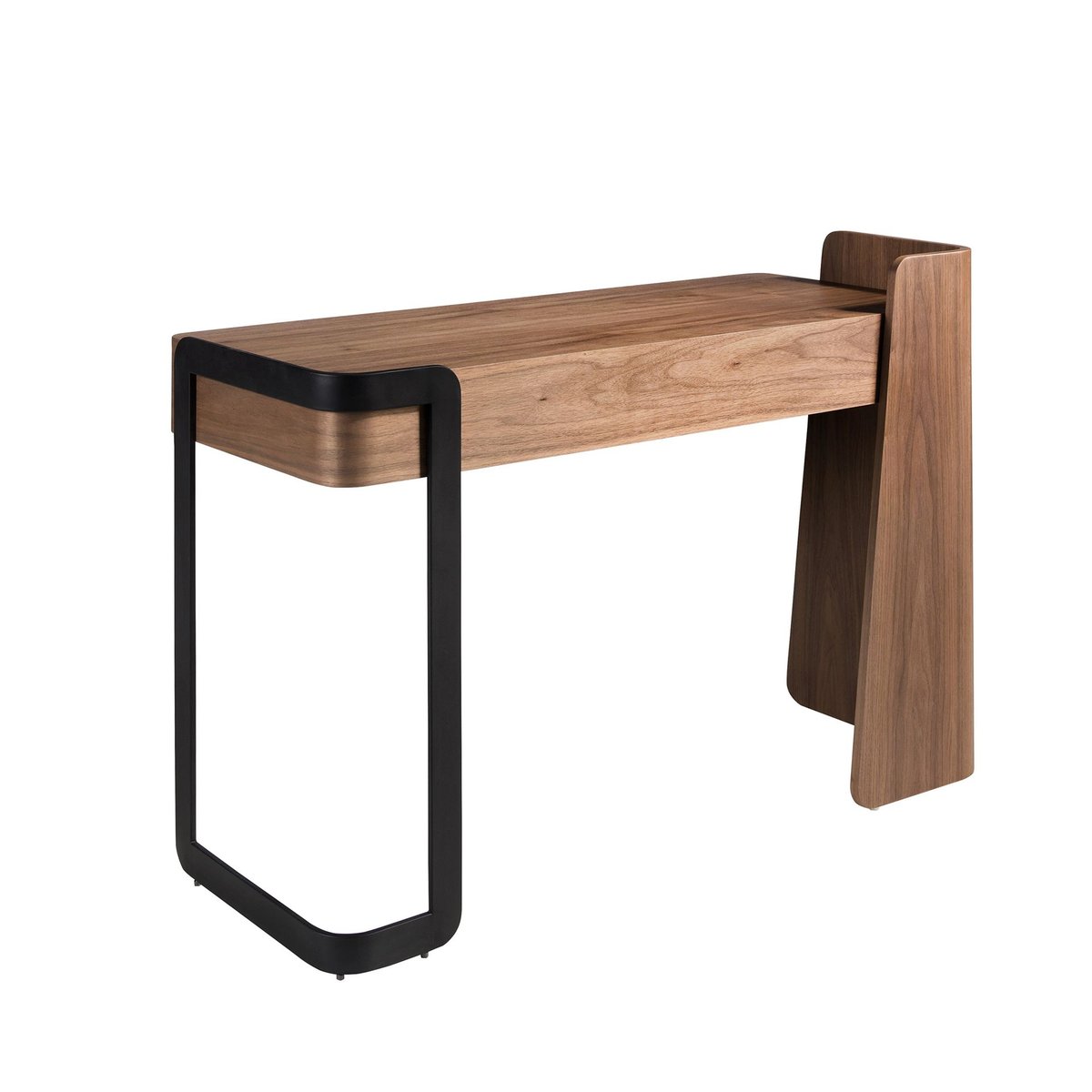 Bureau en noyer et acier époxy noyer | noir, ANGEL CERDA
