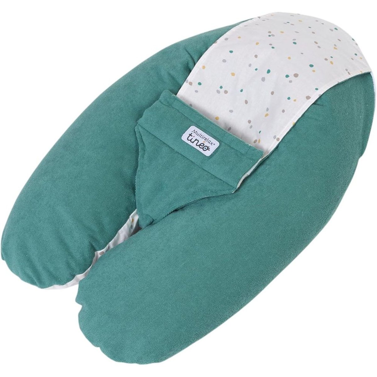Coussin Multirelax éponge microfibre vert, TINEO