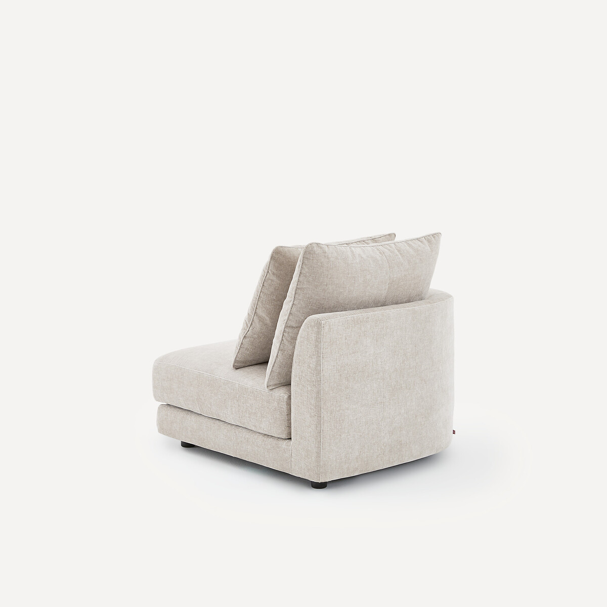 Demi-canapé gauche, modulable en velours chenille, TIBERIO gris clair, AM.PM