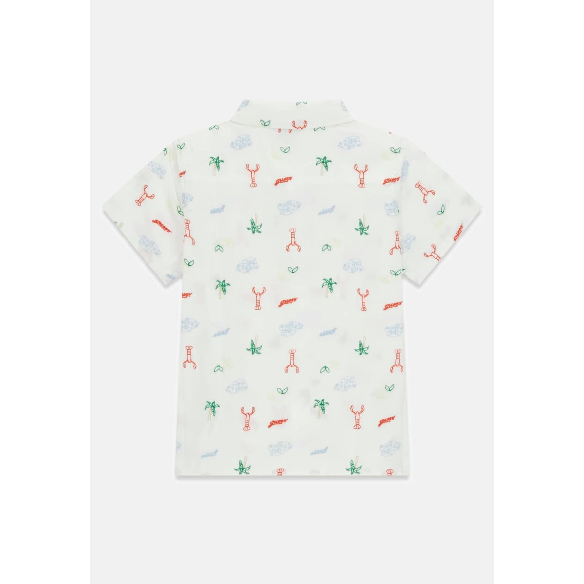 Chemise En Popeline Brodée blanc multicolore, GUESS KIDS