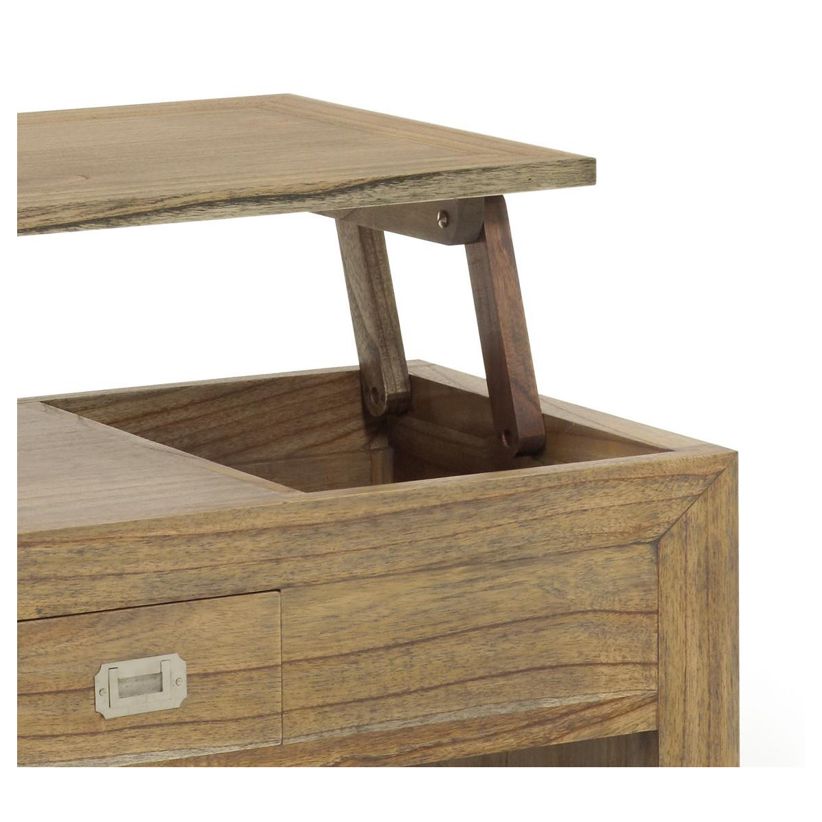 Table basse 2 tiroirs bronze - KERLINE marron, DECORATION D’AUTREFOIS