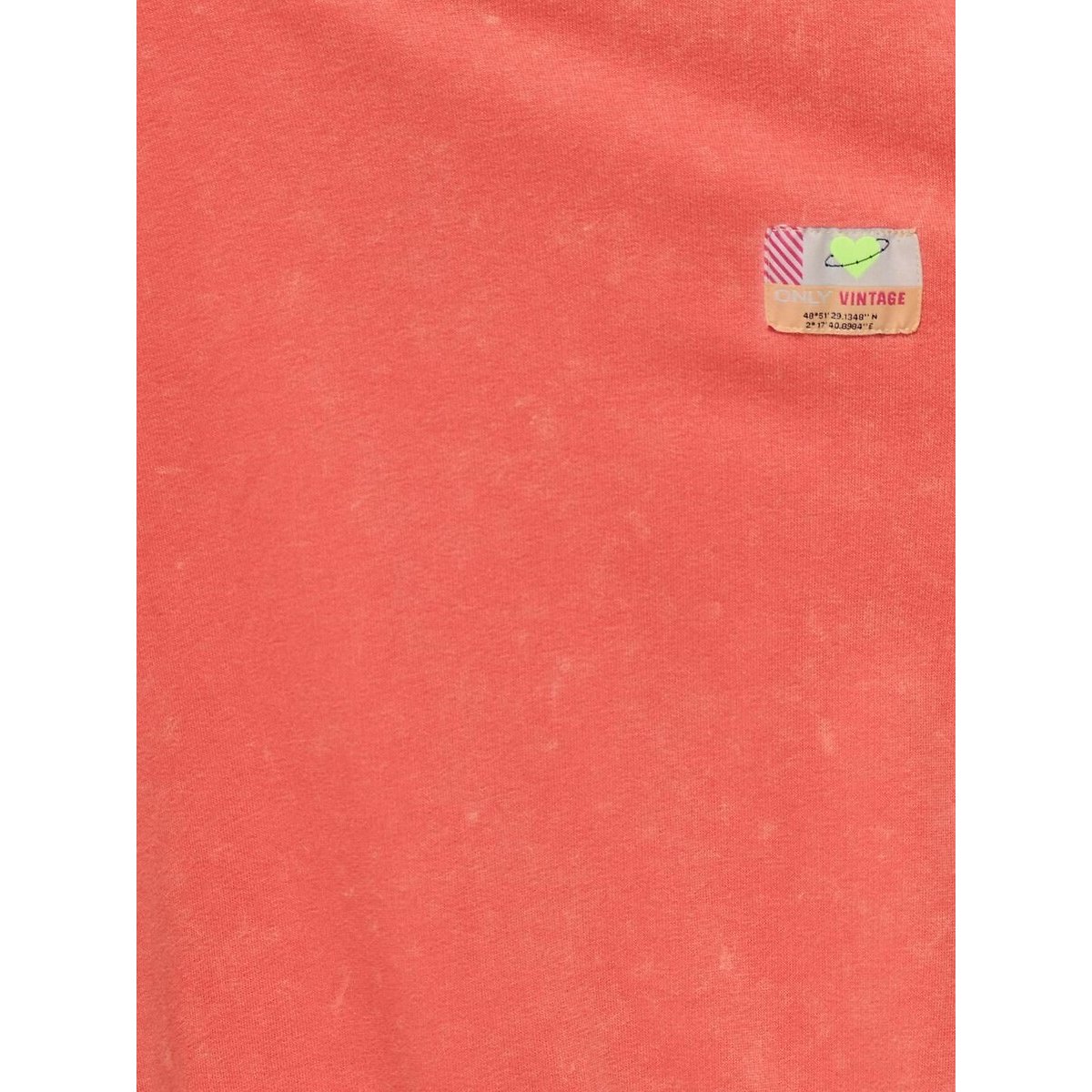 Sweat col rond avec badge rose corail, KIDS ONLY