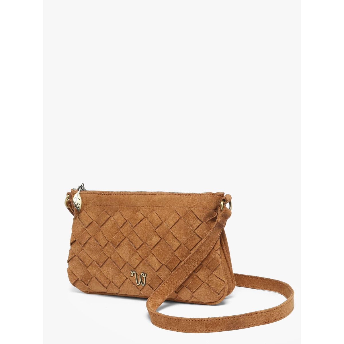 Sac bandoulière Aubepine camel, WOOMEN