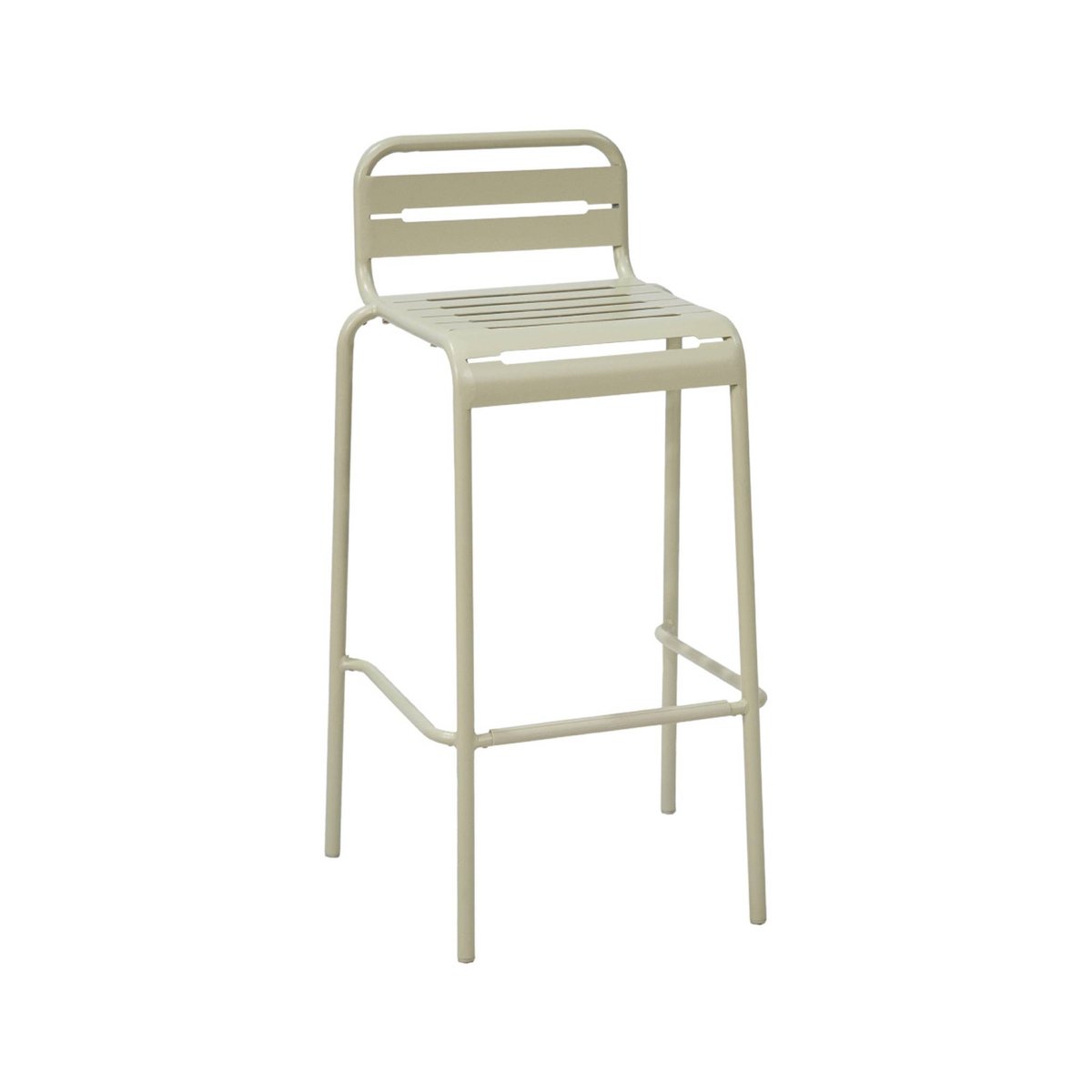 Table haute de jardin acier + 4 assises AMÉLIA beige, SWEEEK