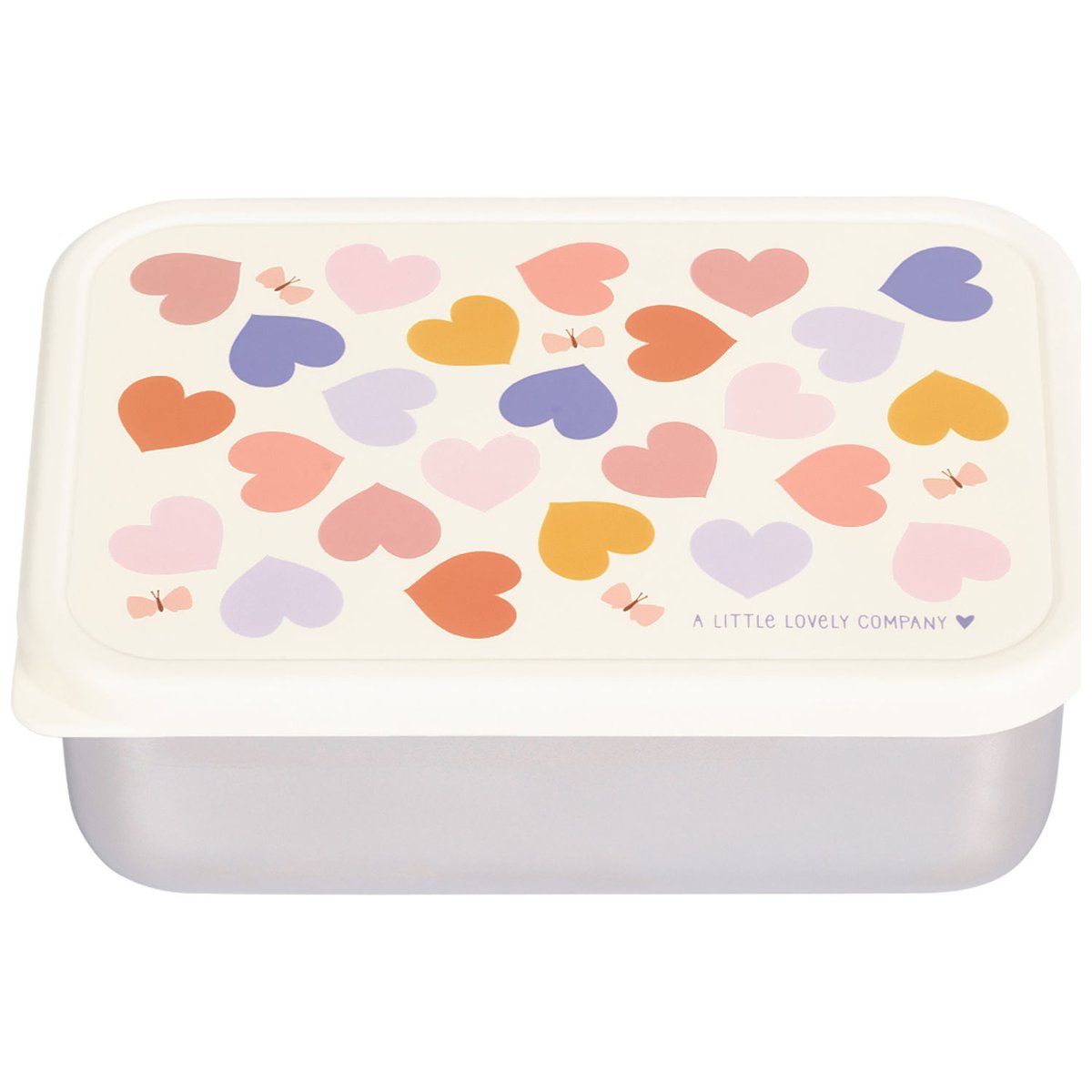 Lunch box en acier inoxydable rose, orange, violet, A LITTLE LOVELY COMPANY