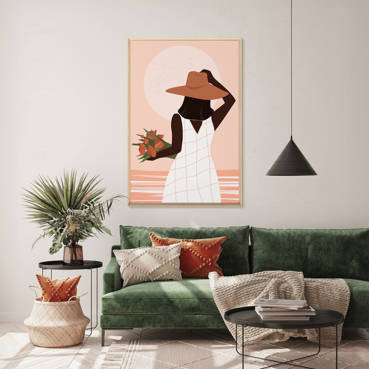 Tableau Mural Encadré Femme Au Chapeau ILLUSTRATION tableaux encadrés, CEANOTHE