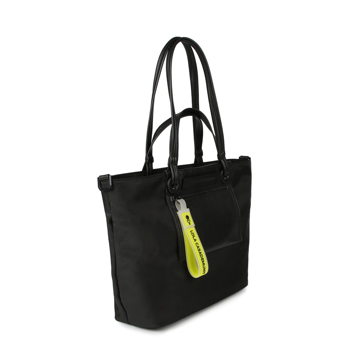 Sac cabas avec double poignée noir, LOLA CASADEMUNT