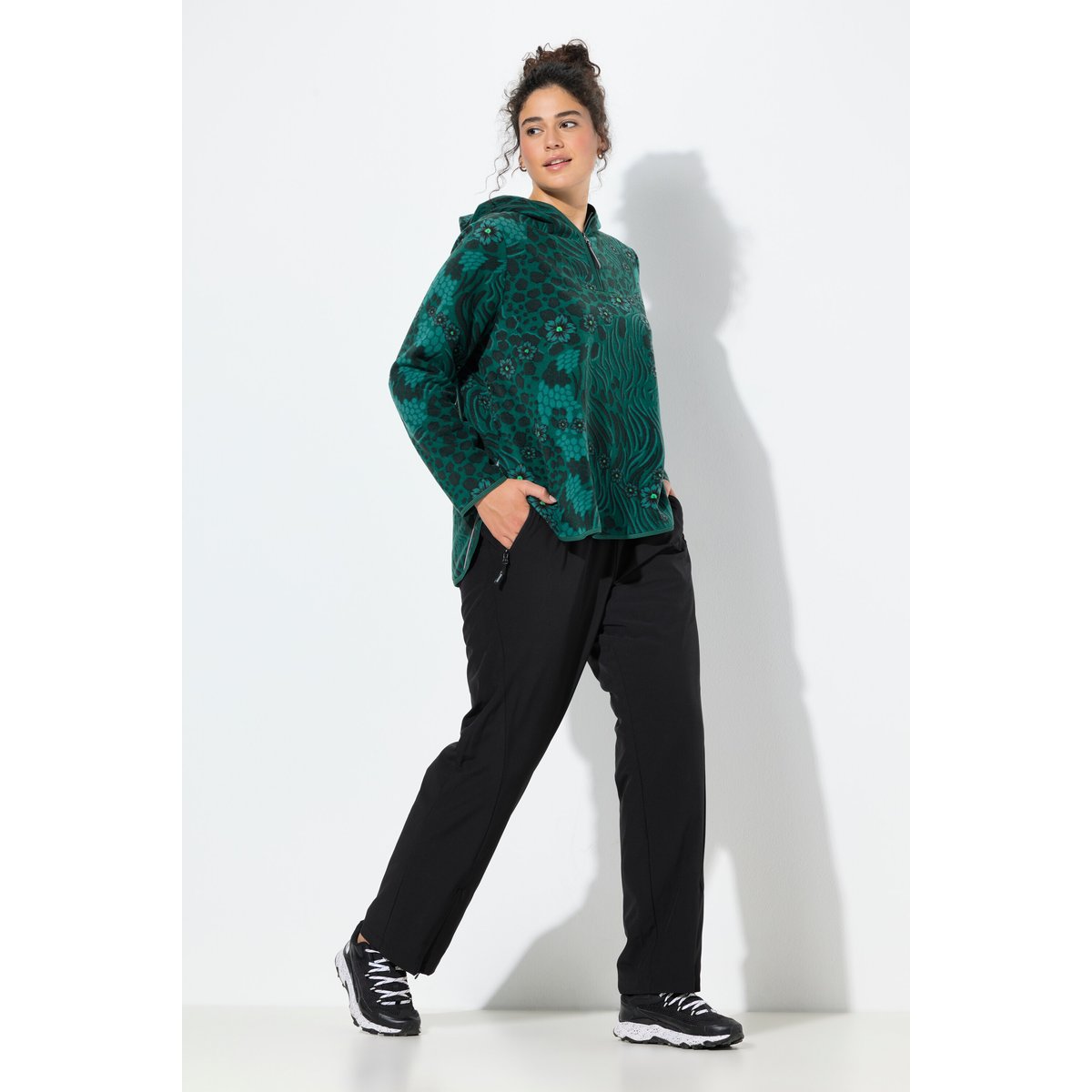 Pantalon technique jambe droite et taille noir, ULLA POPKEN