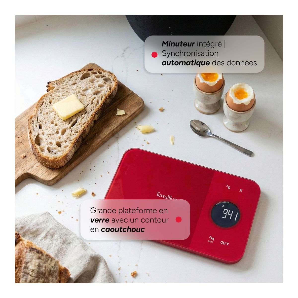Balance connectée NUTRITAB Cranberry cranberry, TERRAILLON