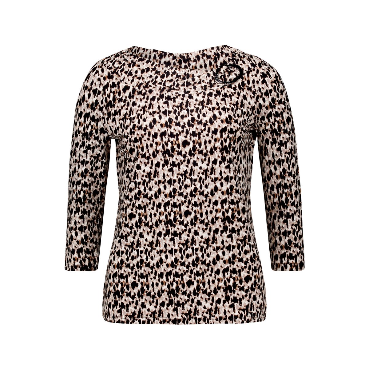 Haut imprimé à boucle beige/noir, BETTY BARCLAY