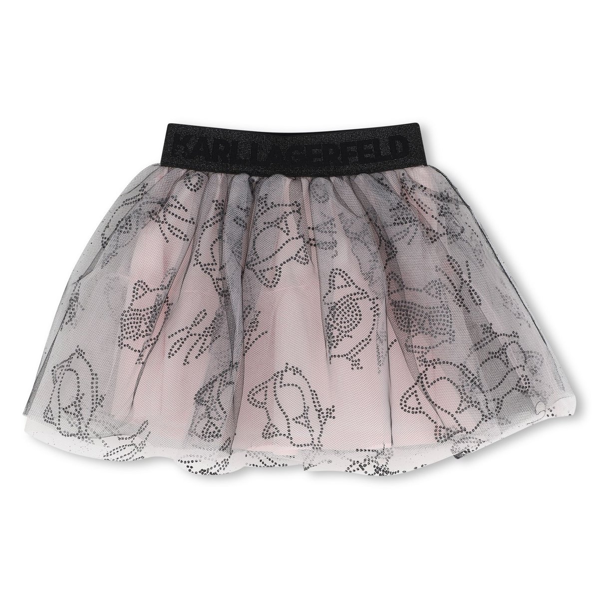 Ensemble sweat et jupe noir rose, KARL LAGERFELD KIDS