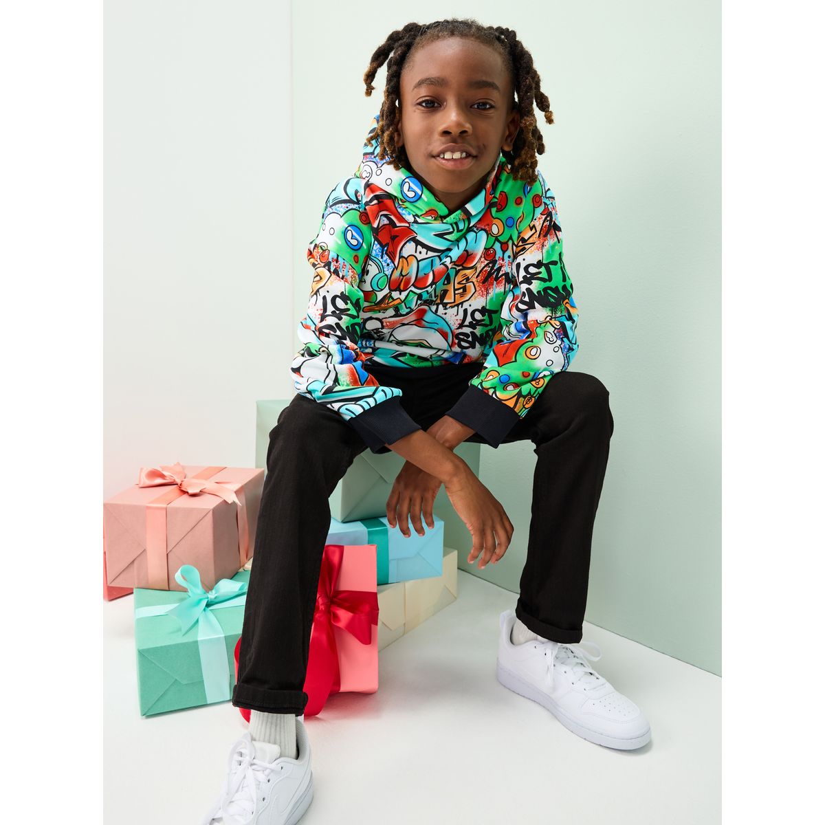 Sweat à capuche de noël multi-couleurs, NEXT