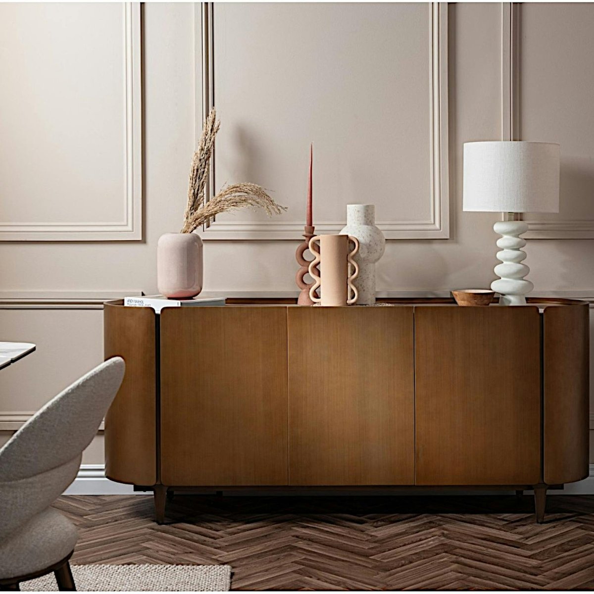 Buffet en céramique blanche SEMPIONE blanc, PIER IMPORT