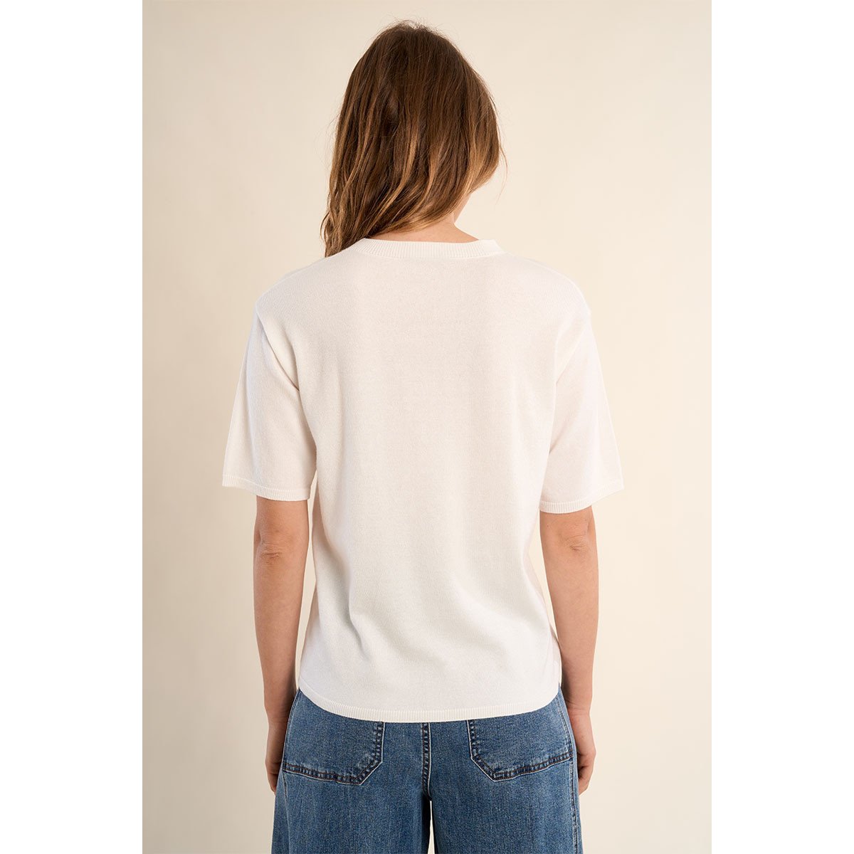 T-shirt oversize, basique offwhite, MOLLY BRACKEN