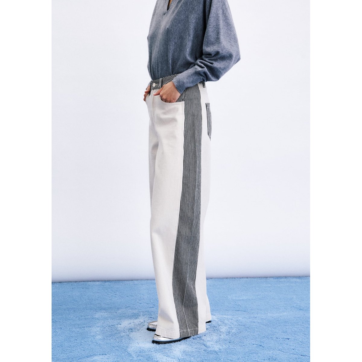 Jean Durdle en coton DURDLE beige, FRNCH