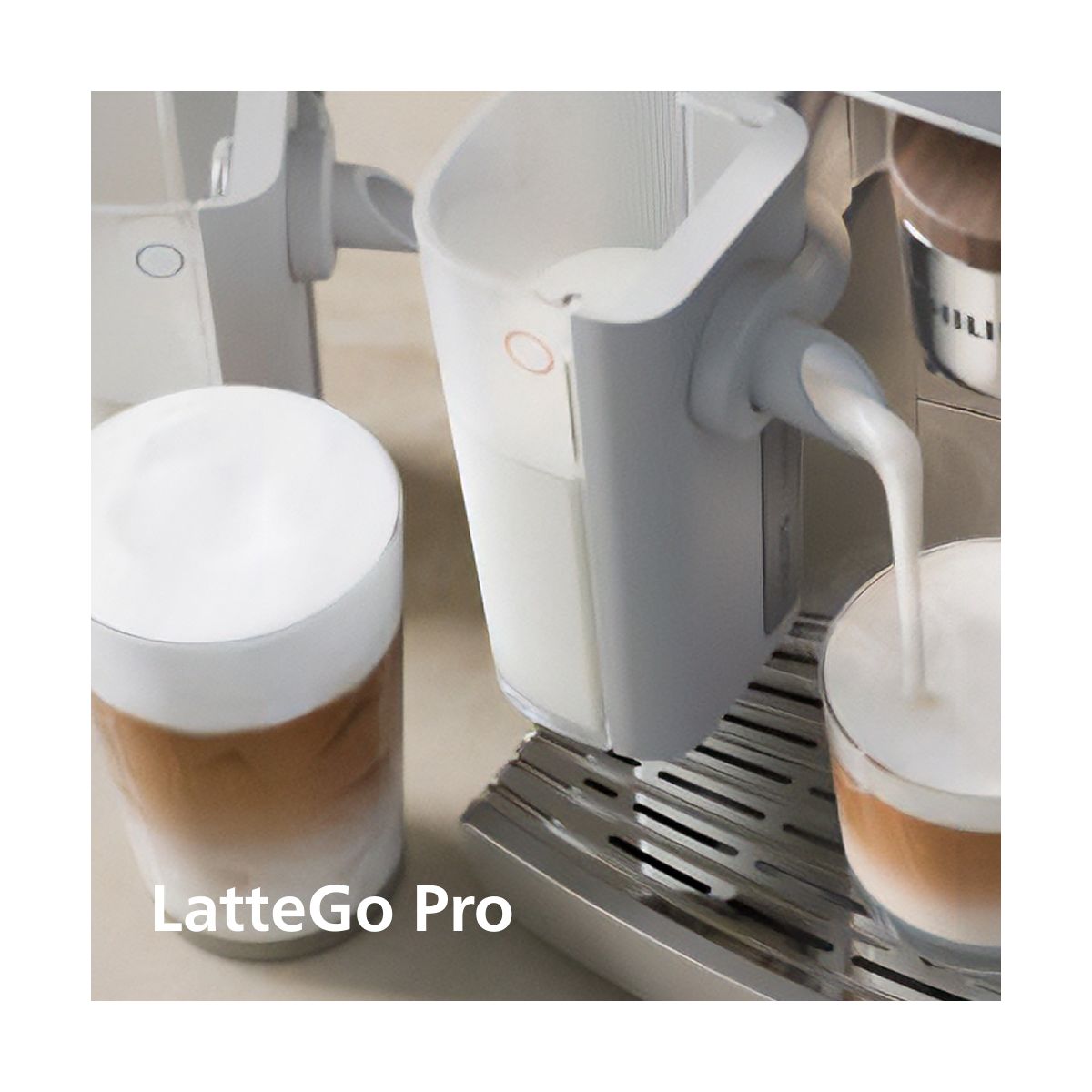Expresso Broyeur Café Aromis EP8757/20 cafetière à grain SilentBrew LatteGo Pro Blanche couleur unique, PHILIPS