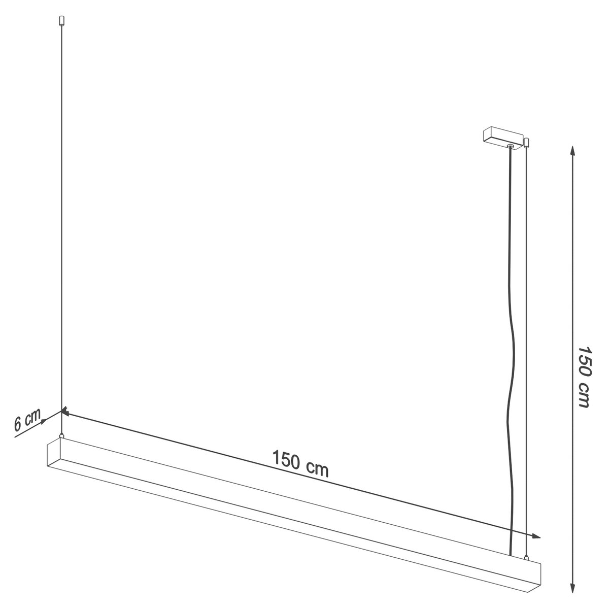 Suspension Aluminium Blanc LED 1 Pinne blanc, EDEN