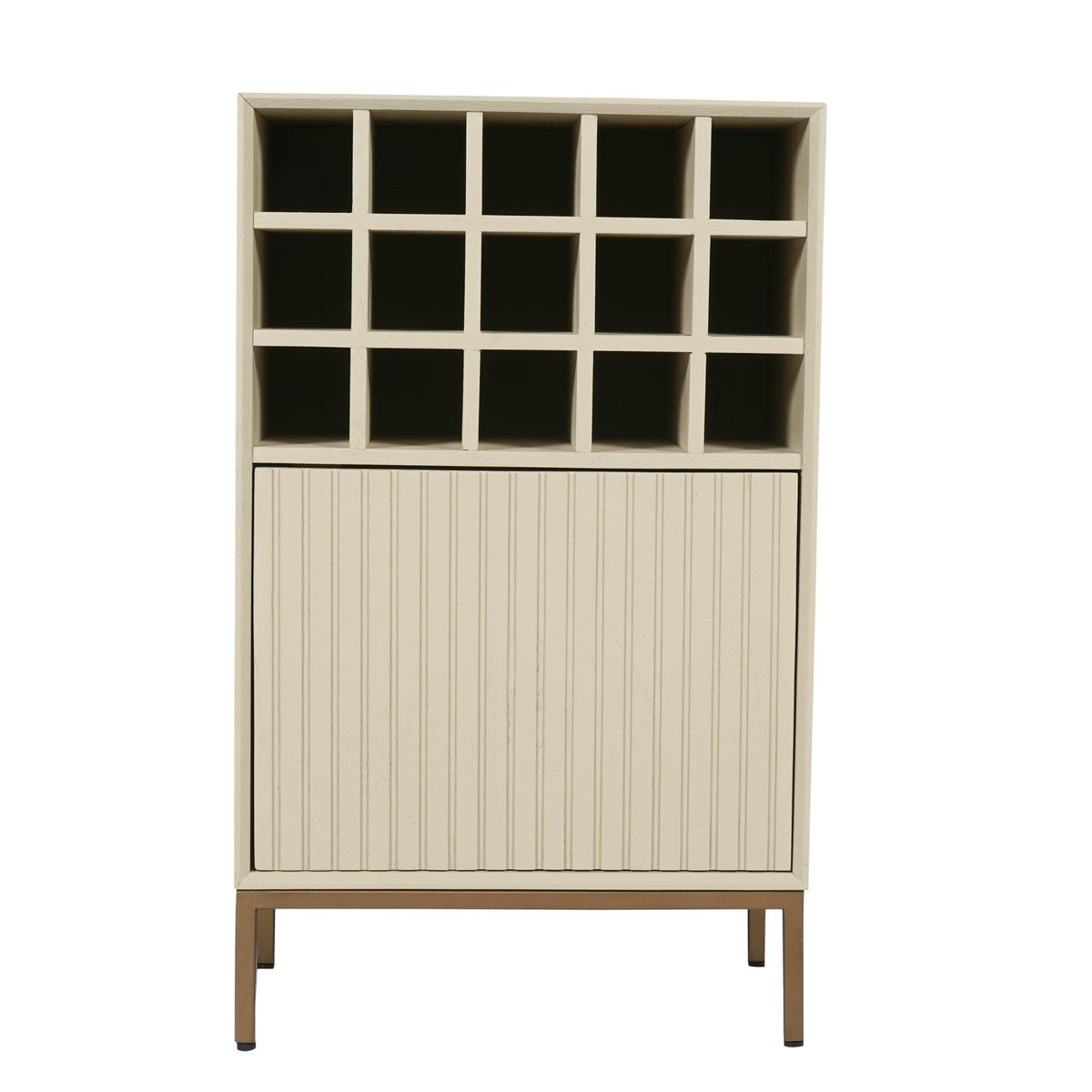 Minibar de salon en bois 1 porte CORTINA beige, PIER IMPORT