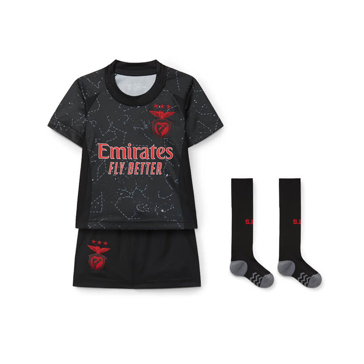 Réplica equipamento principal 24-25 para criança, SL Benfica preto , SL BENFICA