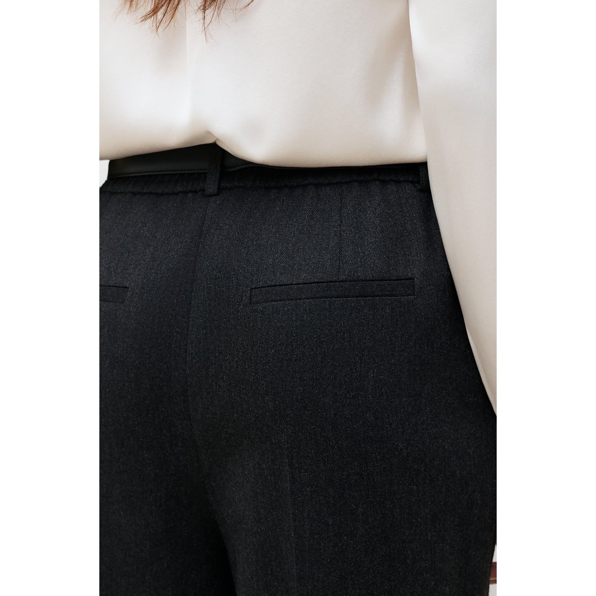 Pantalon ample laine PARAPENTE gris, CAROLL