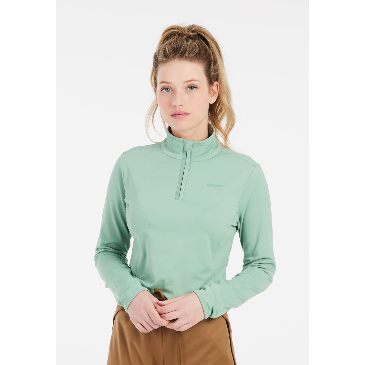 Haut 1/4 zippé REFABRIZ green baygreen, PROTEST