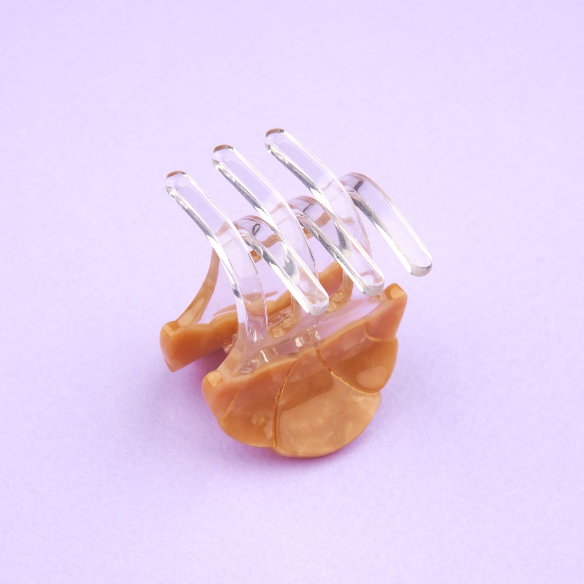 Mini pince à cheveux CROISSANT beige, COUCOU SUZETTE