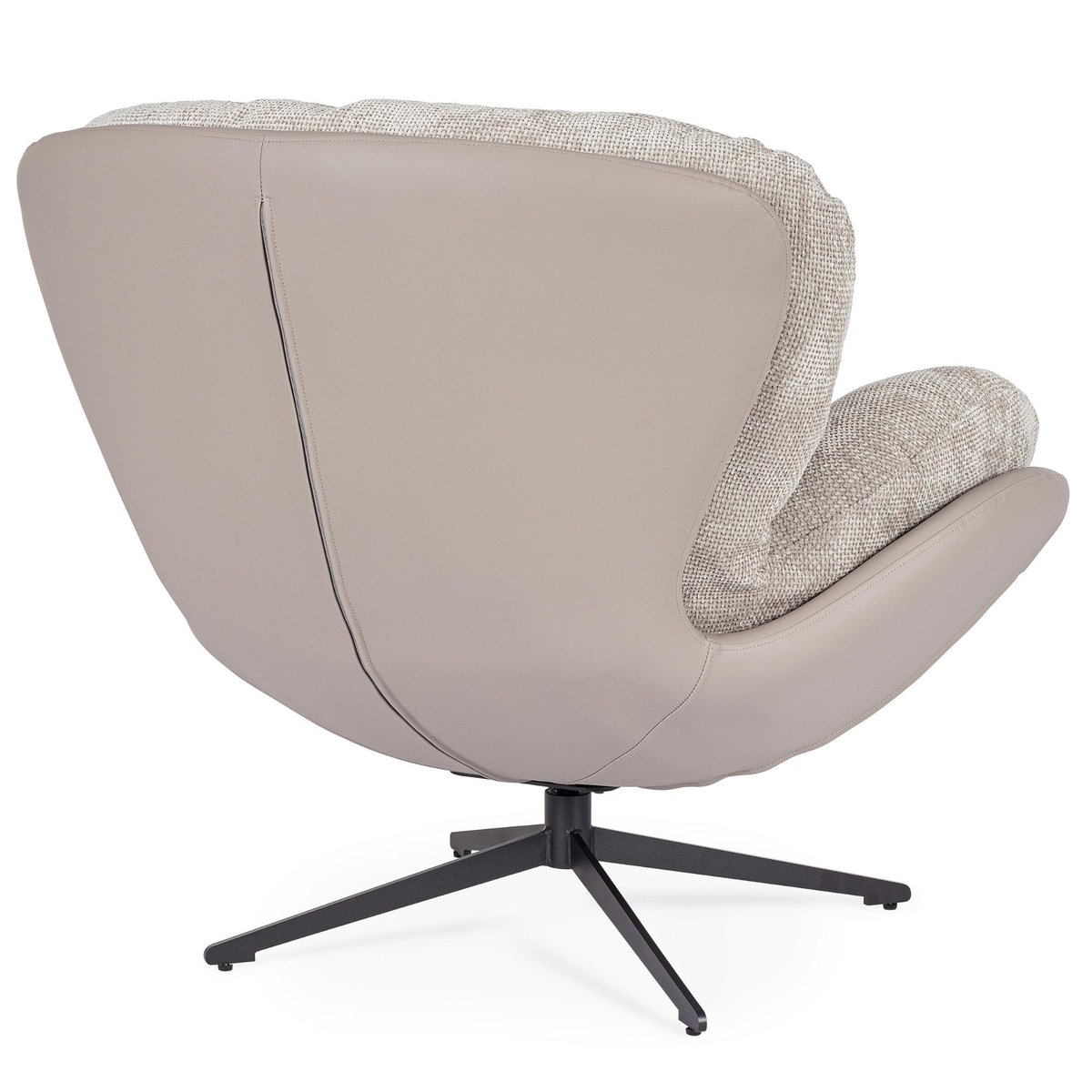 Fauteuil relax pivotant tissu/simili gris/taupe - NINO gris, HELLIN, DEPUIS 1862