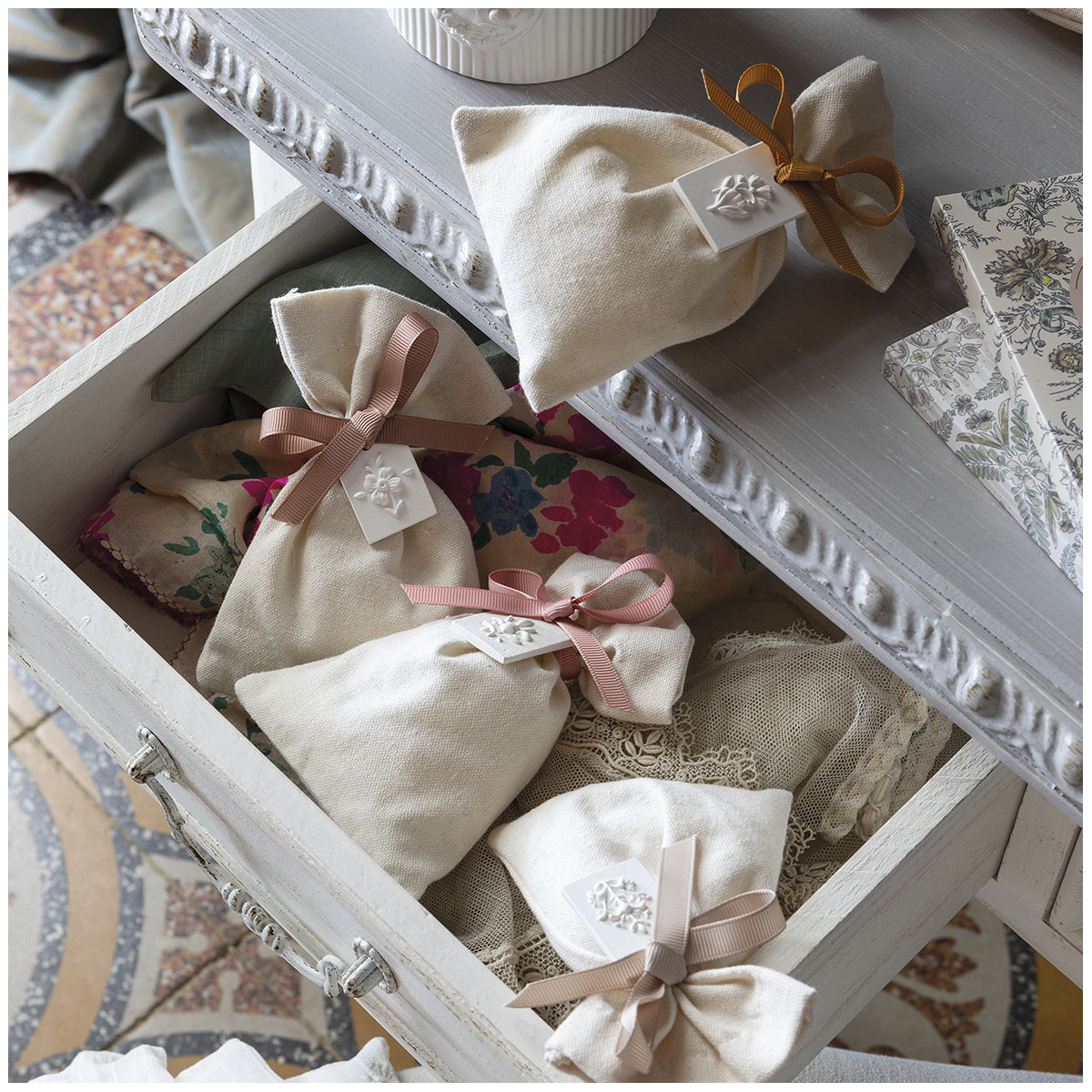 Pochon parfumé - Rose Élixir blanc, MATHILDE M