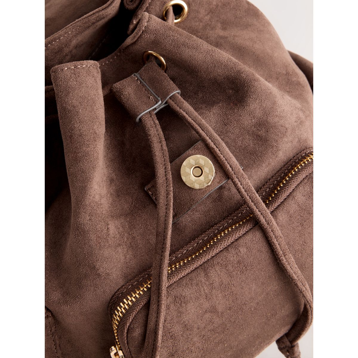 Petit sac à dos en suédine marron fauve, NEXT