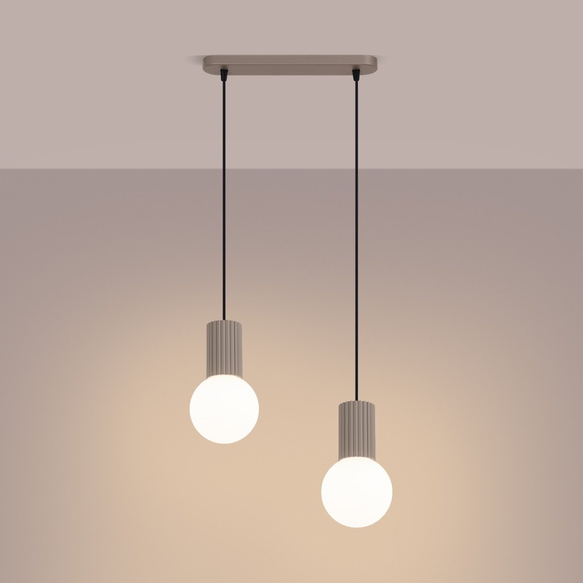 Suspension Aluminium Taupe G9 2 Halo taupe, EDEN