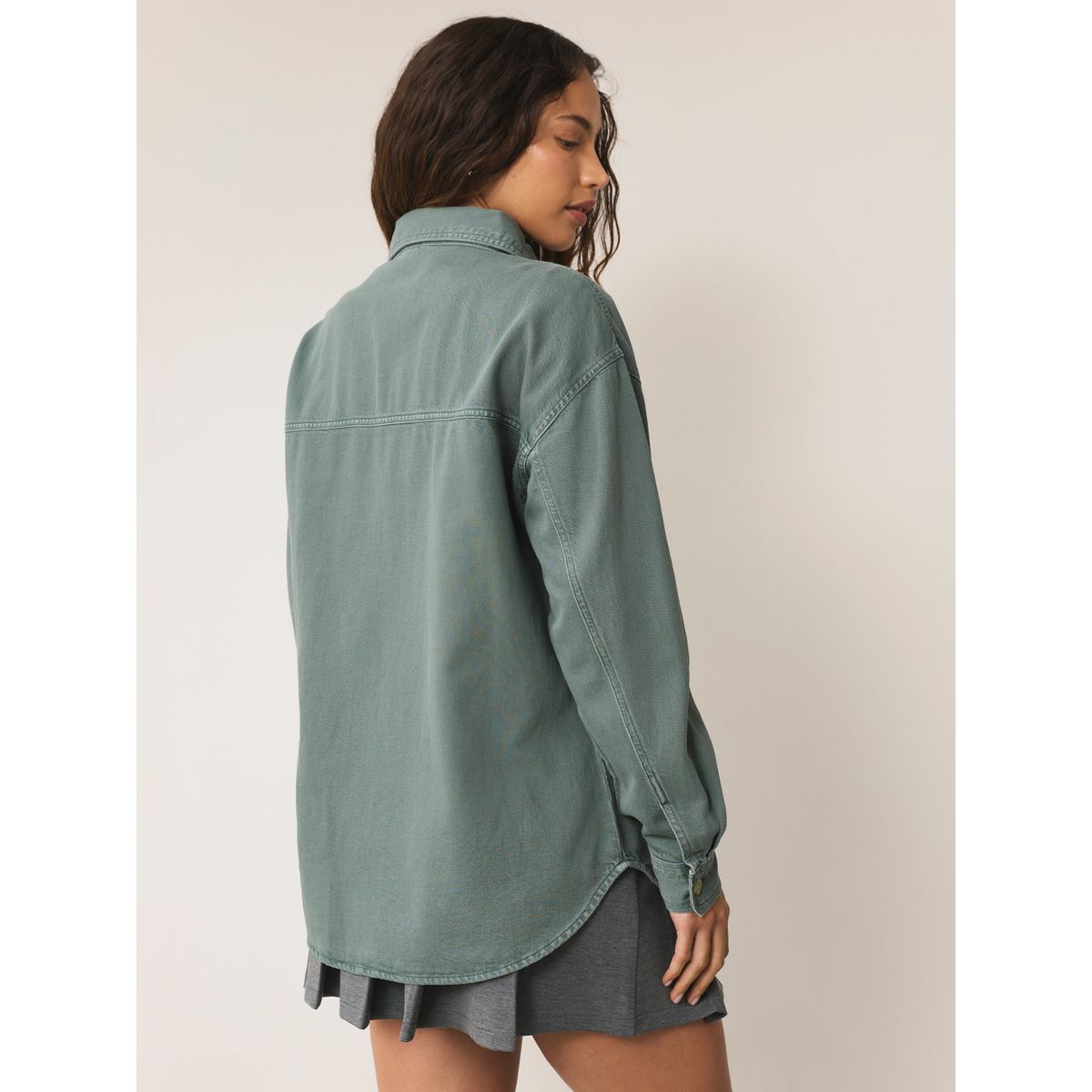 Chemise oversize en jean vert, NEXT