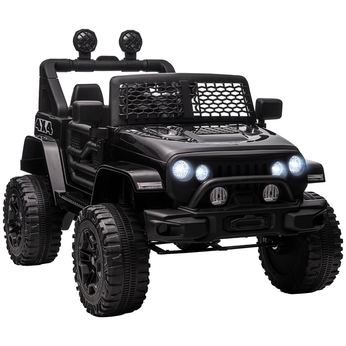 Camion tout-terrain jouet pour enfants PP noir, HOMCOM