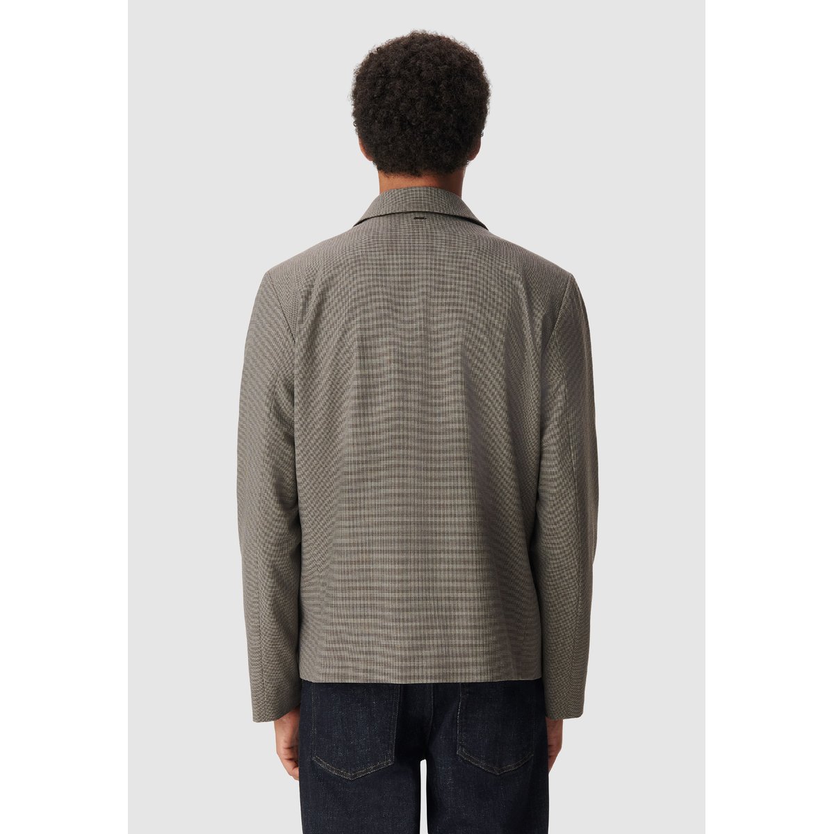 Veste de costume motif pied-de-puce marron havane, IKKS