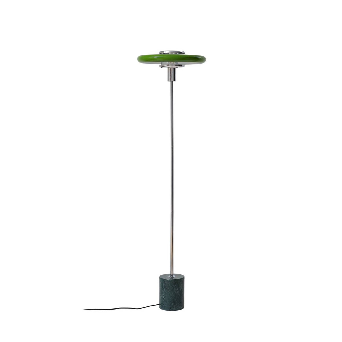 Lampadaire en métal vintage, Branford vert, LINDBY
