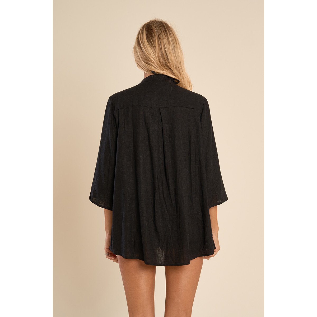 Chemise longue, oversize noir, MOLLY BRACKEN