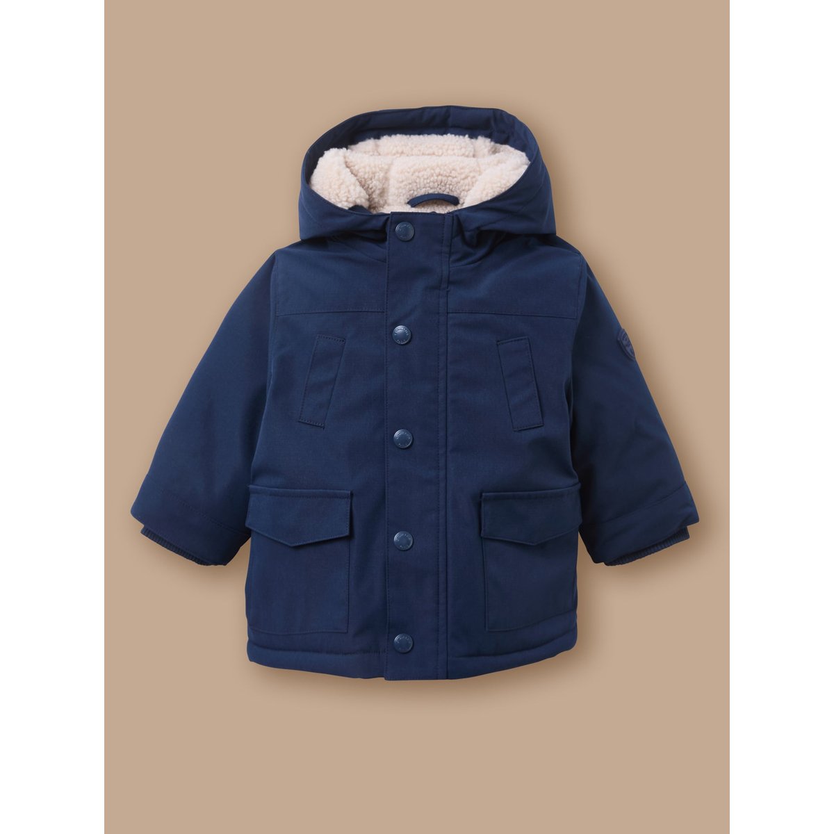 Parka doublée sherpa marine, CYRILLUS
