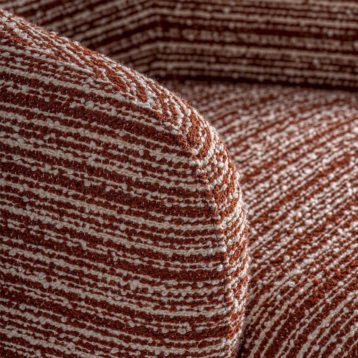 Fauteuil contemporain en polyester terracotta chaleureux contemporain, RECOLLECTION