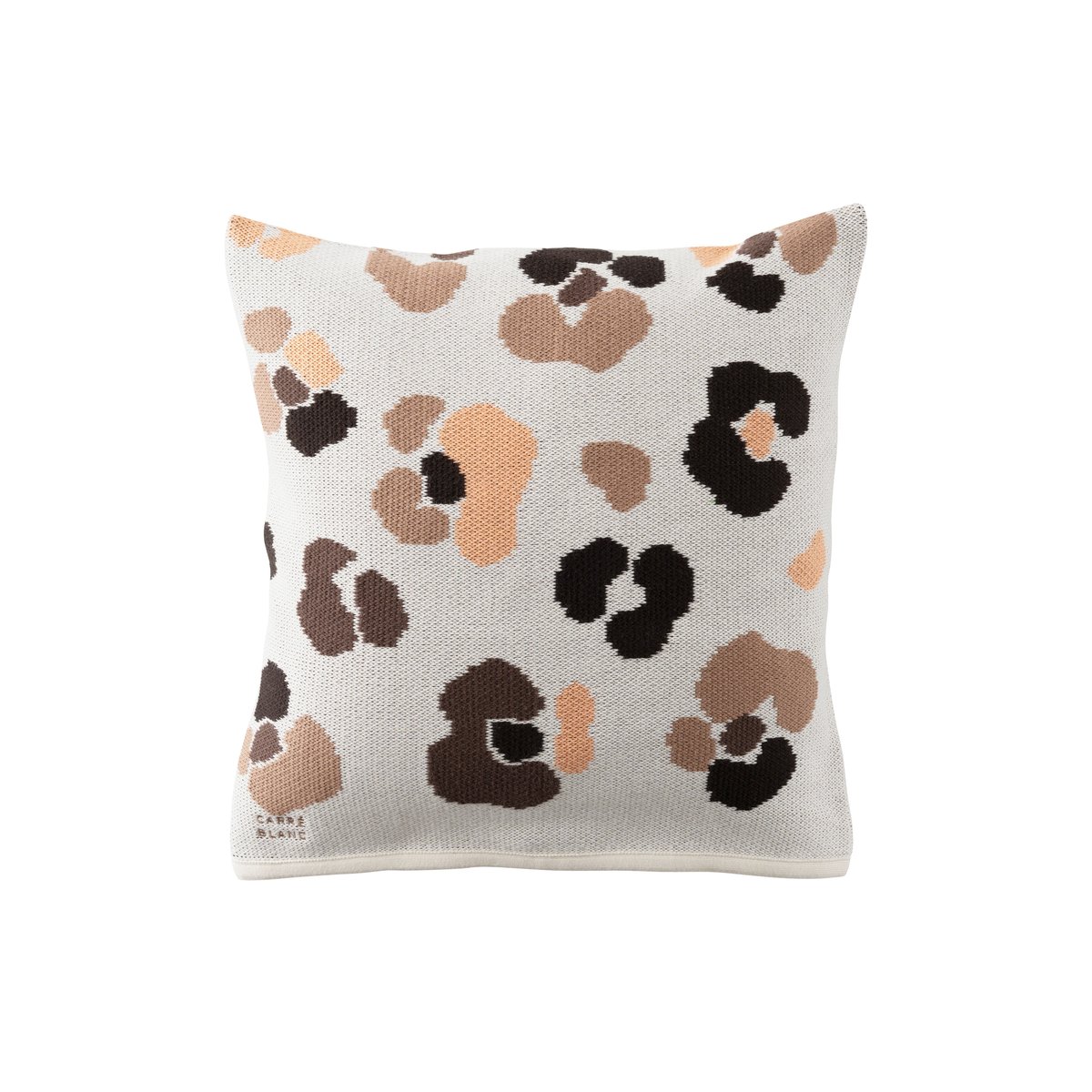Housse de coussin coton YSEE ivoire, CARRE BLANC
