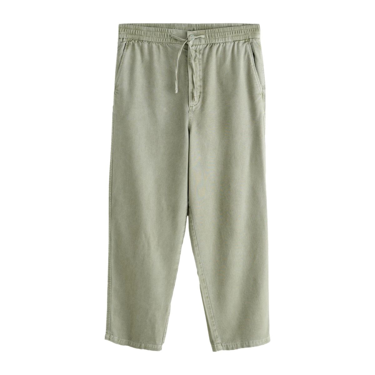 Pantalon authentique délavé taille élastique vert, NEXT