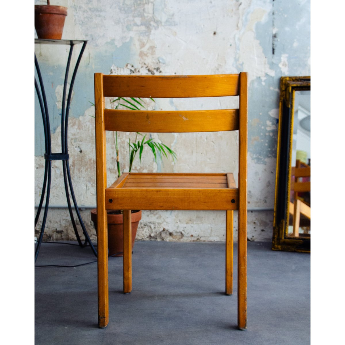 Chaise en bois clair minimaliste Alma N°1539 - Bon état bois clair, DEBONGOUT