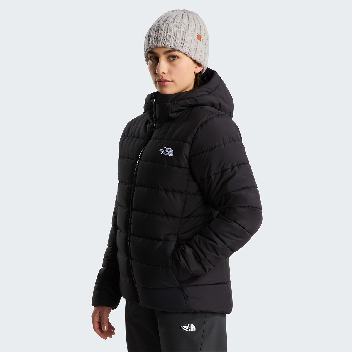 Doudoune mi-longue fermeture zippée, plein hiver noir, THE NORTH FACE