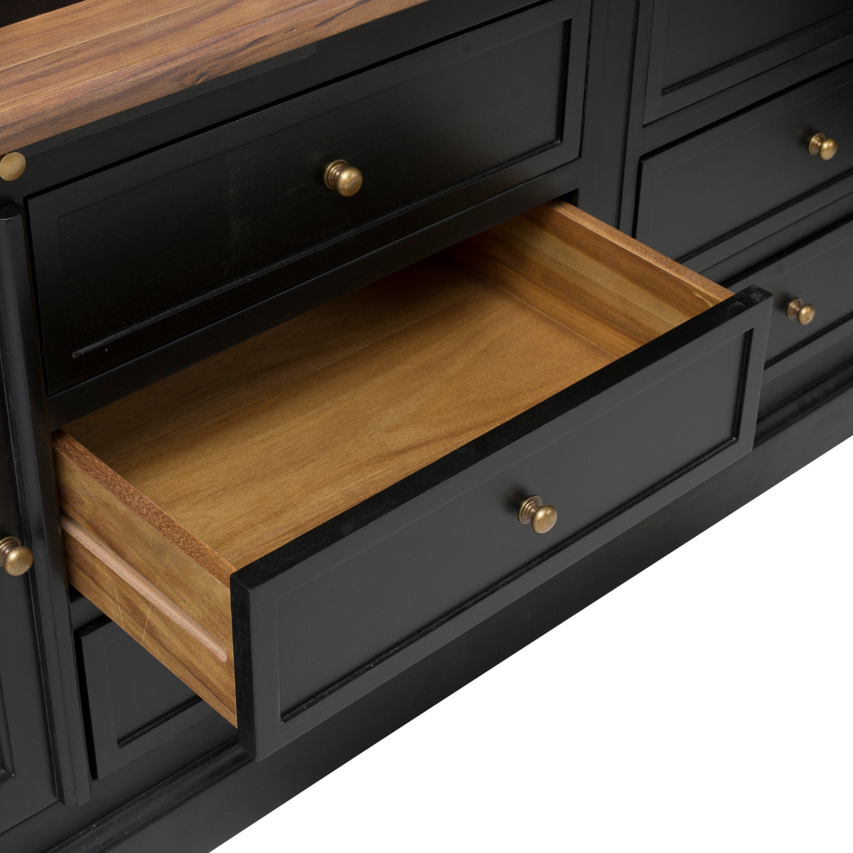 Grand deux-corps acacia massif FONTAINEBLEAU noir, SIGNATURE