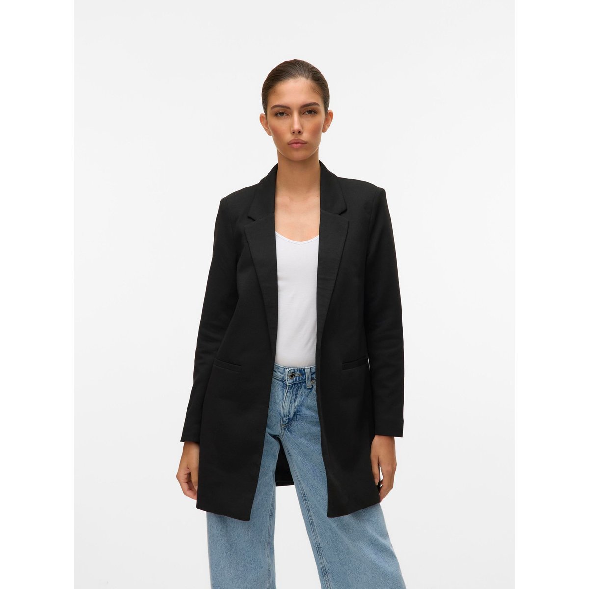 Veste blazer longue black, VERO MODA