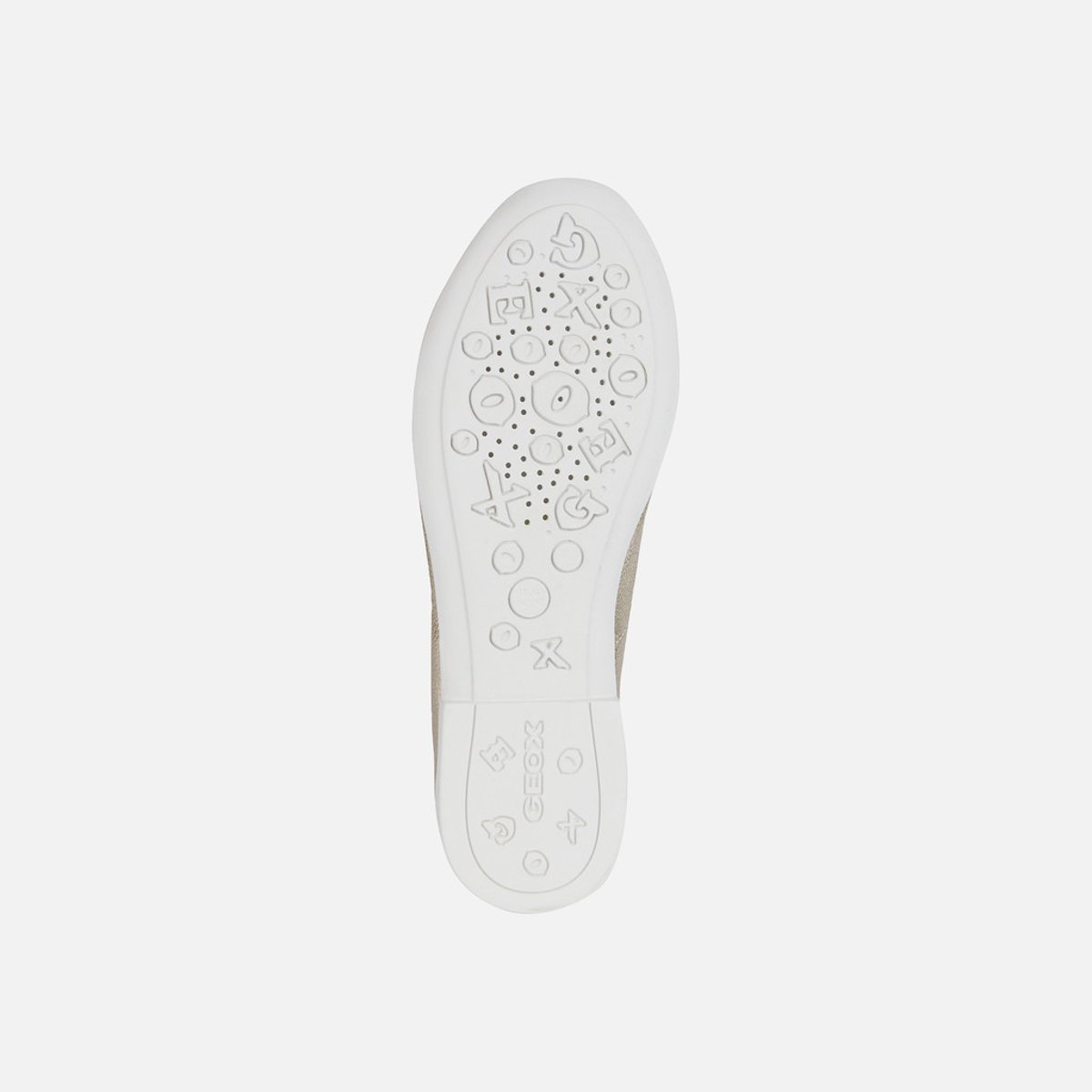 Ballerines JR PLIE' platine, GEOX