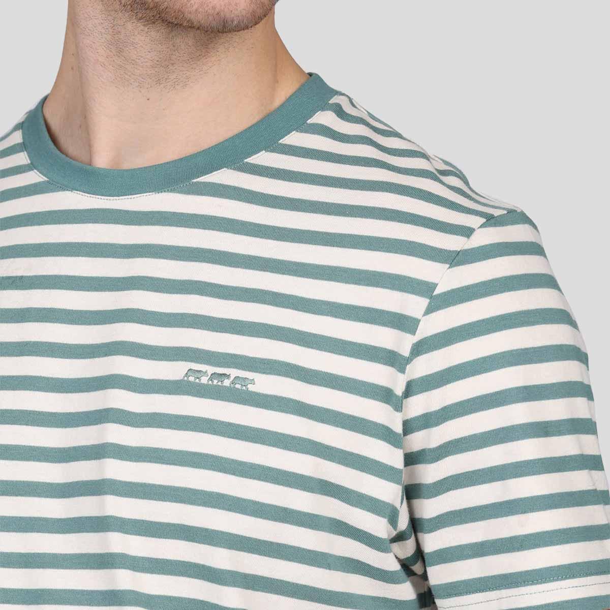 T-shirt rayé vert, MISE AU GREEN