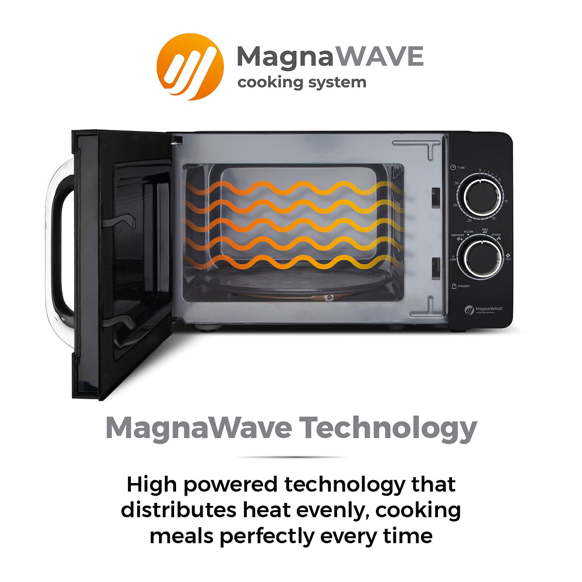 20L 800W Manual Microwave - T24042 black, TOWER
